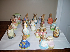 Vintage LOT of 15 Beatrix Potter Figurines Royal Albert England F. Warne & Co picture
