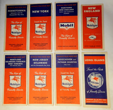 VINTAGE 1930/40'S MOBILGAS MOBILOIL SOCONY ROAD MAPS NY NEW ENGLAND PENNSYLVANIA picture