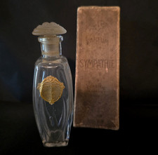 Antique Vintage Perfume Bottle Erasmic Sympathie ORIGINAL BOX 1923 RARE picture