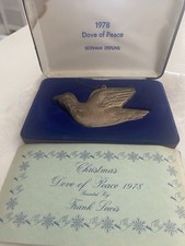 1978 Gorham Sterling Silver Dove Of Peace Christmas Ornament W/BOX & COA picture