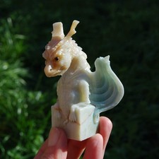 Chinese Amazonite Dragon Crystal Carving picture