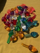 35 Vintage EXTRA LARGE Twist Lights Bulbs for Ceramic Christmas Tree 7 Colors picture