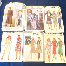  Vintage Original Women’s Sewing Pattern Lot 1970’s-80’s Sz 14 new uncut FF picture