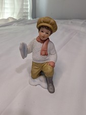 Enesco 1985 “Going Sledding” Treasured Memories Porcelain Figurine RARE Retired  picture
