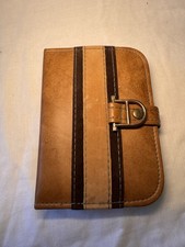Vintage 70s Playing Cards, Pencil, Score Pad & Leather Wallet Case Racing Strip picture