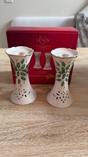 Lenox Holiday Pierced Candle Sticks picture