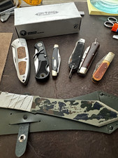 Vintage Pocket Knife Lot Boker Lock Camillus Lock Buck 301 Throwing Project Mult picture