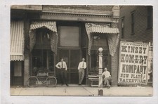 1912 RPPC Postcard Bowling Green Ohio Barber Shop & Kinsey Komedy K Vaudeville picture