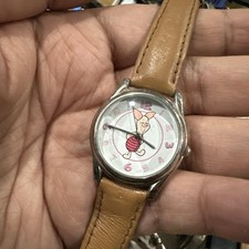 Working Vintage Piglet Disney Time Works Unisex Watch 29mm New Battery Rare picture