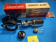 Singer Chrome Sewing Machine Light Leviton Tested Works New Bulb Plug Mount NOS picture