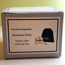 VTG Midwest of Cannon Falls PHB Treasure Chest Porcelain Hinged Trinket Box picture