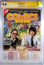 🔴🔥 CGC 9.4 JIM SHOOTER SIGNED COMICS SCENE #1  STAN LEE 1981 STARLOG MAGAZINE picture
