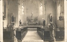 Stella Niagara NY Church Interior c1910s Real Photo Vintage Postcard bhn picture