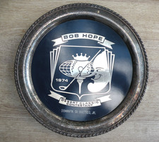 Vintage Bob Hope Desert Classic Silver plate Golf Trophy Tray~Palm Springs picture