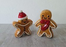 ❤️🤍NWT Ceramic Gingerbread Salt & Pepper Shaker Set picture