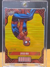 Spider-Man 01/88 ALPHA 🔥 2023-24 UD Marvel Annual ~ #79 Gold Linearity picture