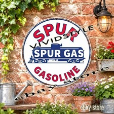 Petroliana Gas Oil Spur Gas Gasoline Vintage Style Tin Sign 12in Retro Roadster picture