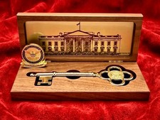 Rare Authentic 1st Term President Donald Trump White House Key & Challenge Coin picture