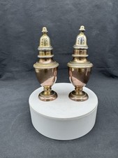 Vintage 800 Fine Silver Salt & Pepper Shakers, 4 7/8