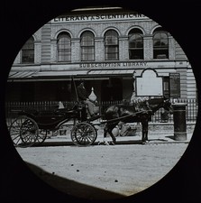 LITERARY AND SCIENTIFIC INSTITUTE C1890 Magic Lantern Slide ANTIQUE PHOTOGRAPH picture
