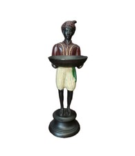 Bronze / Metal Personal Butler Statue, Figurine  10.5 In  VTG. picture