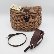 Rare Vintage L.L.Bean Split Willow Creel Made in USA Fishing Basket NWT picture