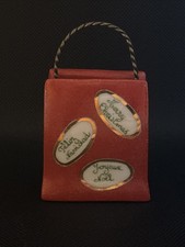 Limoges Christmas Shopping Bag Trinket Box picture