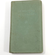 Pre-1910 Swiss edition French New Testament Inscribed US Navy BM 1/C WWII 1943 picture