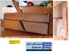 Antique⌛Wooden  Side Bead Complex Moulding Plane 🪙J. Budd 🪙London🪙 picture