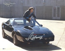 WILLIAM DANIELS DAVID HASSELHOFF AUTOGRAPH SIGNED KNIGHT RIDER 16x20 BECKETT BAS picture