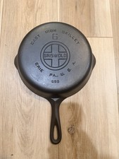 1930s Griswold No. 6 Cast Iron Skillet 699 Large Block Logo – Restored picture