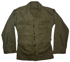 VTG 30s 40s WWII US Army HBT Herringbone Jacket Shirt 13 Star Buttons Mens XS/S* picture