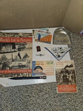 Large Group Vintage 1933 Chicago's World's Fair,Ephemera,Crumb Tray,Postcards picture