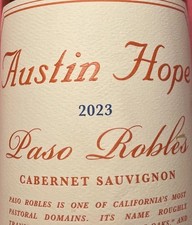 Austin Hope 2023 Paso Robles Cabernet Sauvignon EMPTY Wine Bottle 750ml Decor picture