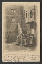 GB Scotland Old Edinburgh Parliament Stairs Postcard to Johannesburg 1905 picture