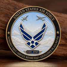 US Air Force Challenge Coin USAF Military Veteran Collectible Commemorative picture