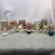 Vintage Avon Cologne Bottle Lot 7 Cats Mouse Dove Cupcake Cream Jars READ picture