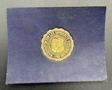 c1910 L20 Washington & Lee University College Seal Tobacco Leather Virginia picture