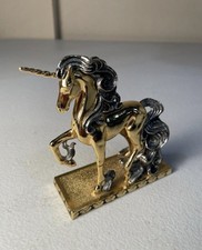Vintage 1980 The FRANKLIN MINT 24K Gold Plated “Unicorn” FIGURINE Figure Statue picture