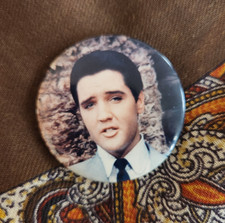 VTG 1960s 60s Elvis Presley Pinback Pin Button 1.75