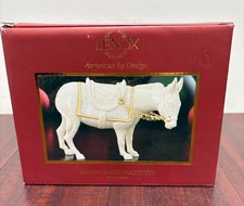LENOX Innocence Nativity DONKEY Figurine 806058 Bone China White-Gold Mint picture