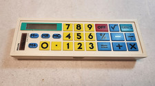 Vintage Philip Pencil Case box Calculator – Large Colorful Buttons, Dual Power picture