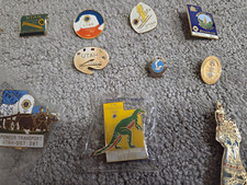 RARE Lot 15 Vintage UTAH Lions Club Pins  Dinosaur Pioneer Wagon Heber Bridgerl picture