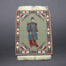RARE Vintage French Soldier Felt Rug 1908 - American Tobacco Co picture