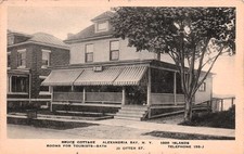 Bruce Cottage Alexandria Bay New York 1000 Islands Main Street Vtg Postcard J11 picture