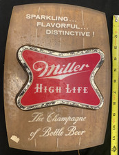 MILLER HIGH LIFE, Vintage Electric Lighted Plastic BEER Sign, Pre-owned / used picture