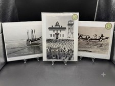 3 Newport Oregon Vintage Photo Prints US Life Saving Service Yaquina Light  picture