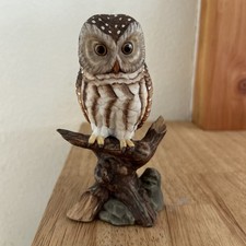 Vintage 1982 RICHARDSON'S OWL John James Audubon Porcelain Figurine 5.5