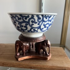 Blue White Asian Porcelain Bowl 6