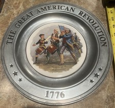 Vintage 1776 The Great American Revolution Pewter John Trumbull 10.5